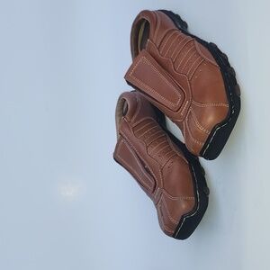 Dr. Martens 8B02 Brown Leather Mules Clogs Loafers